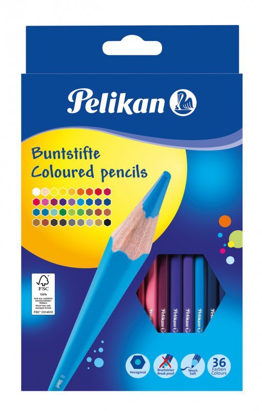 Kredki ołówkowe Pelikan 36 kolorów