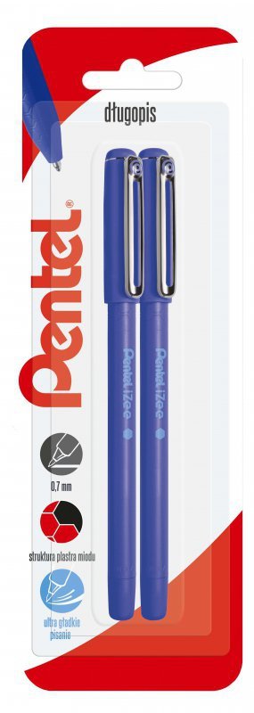 Długopis 0,7 mm BX457, niebieski x 2 blister