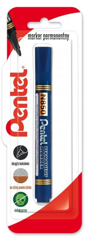 Marker permenentny z okrągłą końcówka N850, niebieski x 1 blister