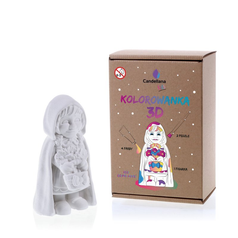 Kolorowanka 3D Red Riding Hood