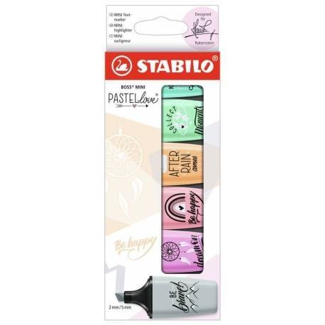Zakreślacz STABILO BOSS MINI Pastellove 6 kolorów