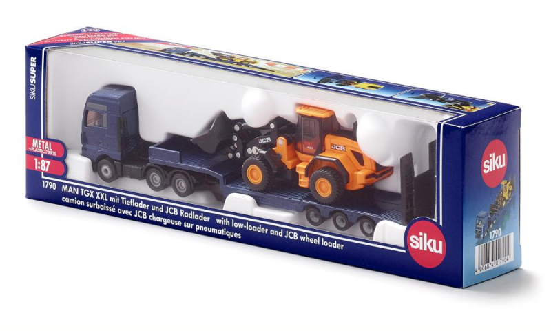 Ciężarówka MAN TGX XXL z ładowarką JCB Siku Super S1790