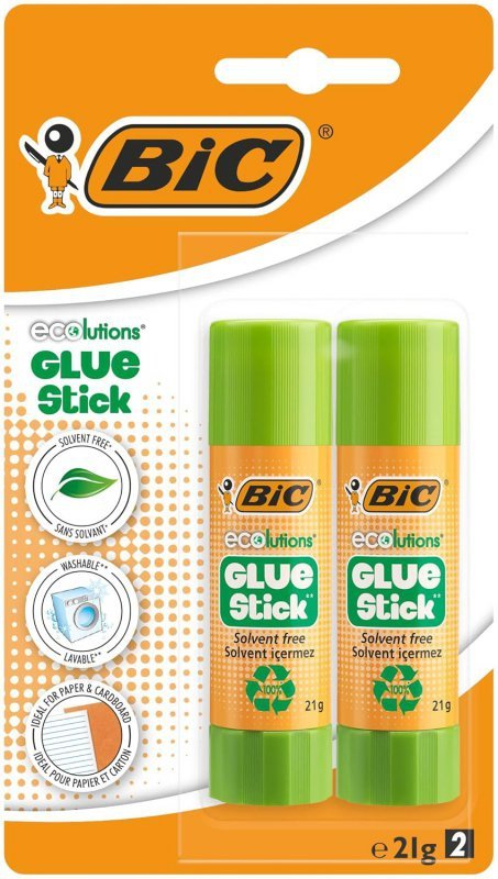 Klej BIC Ecolutions Glue Stick 21g 2 sztuki blister