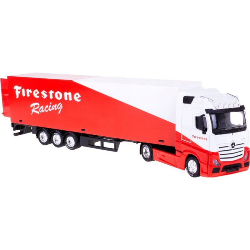 BBURAGO MODEL STREET FIRE HAULERS  TRAILER FIRESTONE RACING 1:43