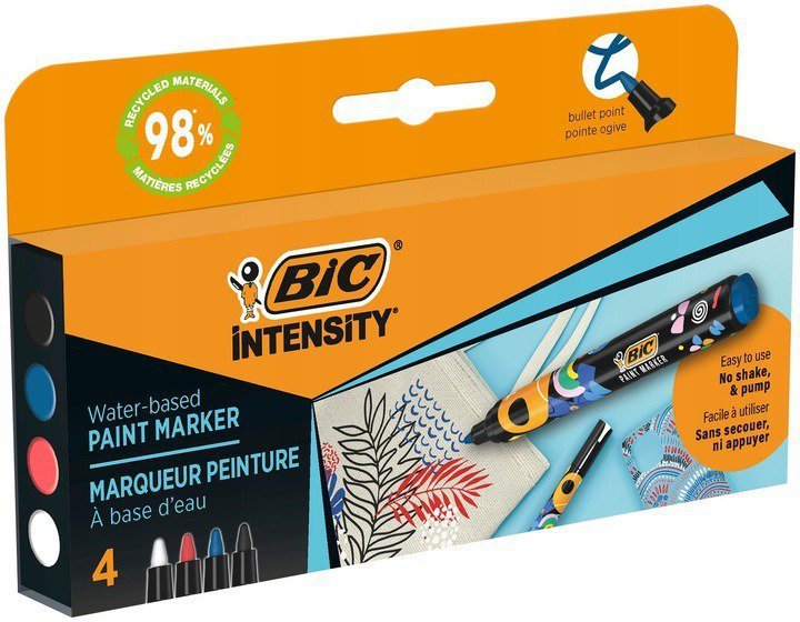 Paczka Marker akrylowy BIC Intensity Classic Paint mix 4szt.