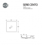 Kerasan 354401 CENTO umywalka 45X45 APP. bianco