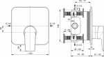 Ideal Standard Tesi Jednouchwytowa bateria prysznicowa podtynkowa chrom A6585AA