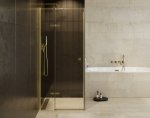 Besco Pixa Gold kabina 90x90cm Lewa profil złoty PKL90195G