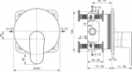 Ideal Standard Cerafine O Bateria prysznicowa podtynkowa czarny mat A7349XG