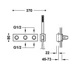 Tres B-SYSTEM Bateria termostatyczna podtynkowa 4-drożna B-system-30725401
