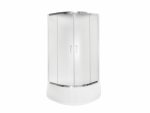 Besco Modern Chrom kabina półokrągła 80 szkło mrożone MP80165M