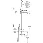 Tres THERM-BOX Zestaw baterii termostatycznej podtynkowej 2-drożnej prysznicowej 28125004NM