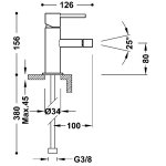 Tres STUDY Bateria jednouchwytowa do bidetu-06212001TAM