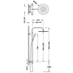 Tres OVER-WALL ZESTAW BATERII TERMOSTATYCZNEJ NAŚCIENNEJ 2-DROŻNEJ PRYSZNICOWEJ 19039302