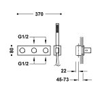 Tres B-SYSTEM Bateria termostatyczna podtynkowa 4-drożna B-system-30735401OM