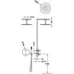 Tres THERM-BOX Zestaw baterii termostatycznej podtynkowej 2-drożnej Therm-box prysznicowej 26225003KMB