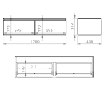 Elita KOMODA SPLIT SLIM 120 2S ANTHRACITE MATT Z BLATEM PDW 168947 / RE081204056010