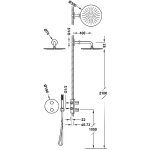 Tres THERM-BOX Zestaw baterii termostatycznej podtynkowej 2-drożnej Therm-box prysznicowej 26225004NM