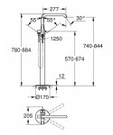 Grohe Essence Bateria wannowa wolnostojąca cool sunrise 25248GL1