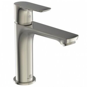 Ideal Standard Connect Air Bateria umywalkowa Blue Start bez korka srebro szczotkowane połysk A7016GN