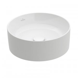 Villeroy & Boch Collaro Umywalka nablatowa 40x40 cm bez przelewu, z powłoką CeramicPlus, biała Weiss Alpin 4A1840R1