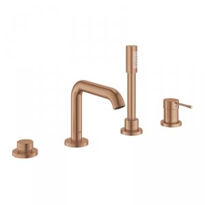 Grohe Essence Bateria nawannowa 4 otworowa brushed warm sunset 25251DL1