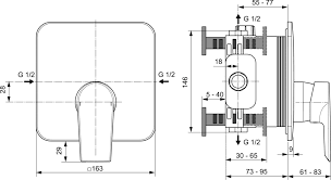 Ideal Standard Tesi Jednouchwytowa bateria prysznicowa podtynkowa chrom A6585AA