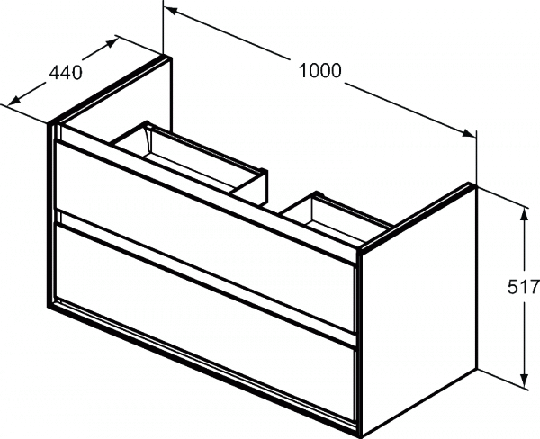 Ideal Standard Connect Air Szafka podumywalkowa 100 cm biały połysk/mat E0821B2