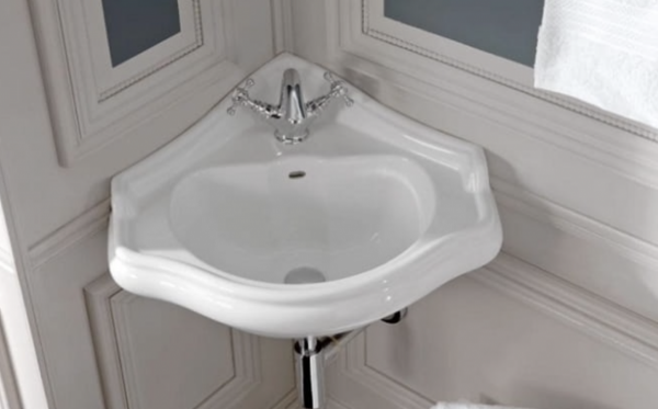 KERASAN RETRO UMYWALKA NAROŻNA 41 cm BIAŁA 103201