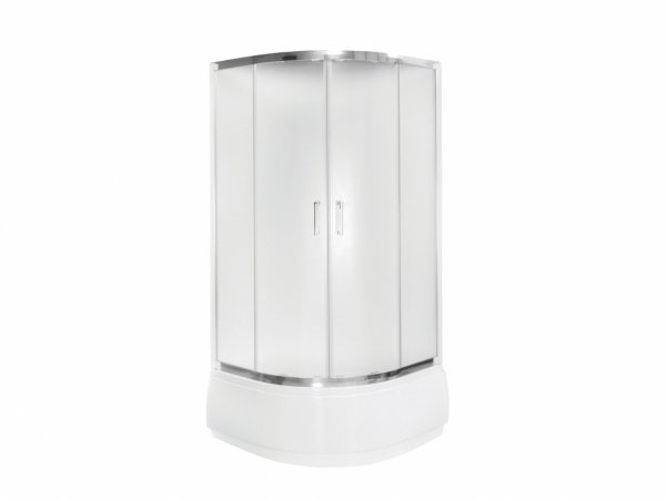 Besco Modern Chrom kabina półokrągła 90 szkło mrożone MP90165M
