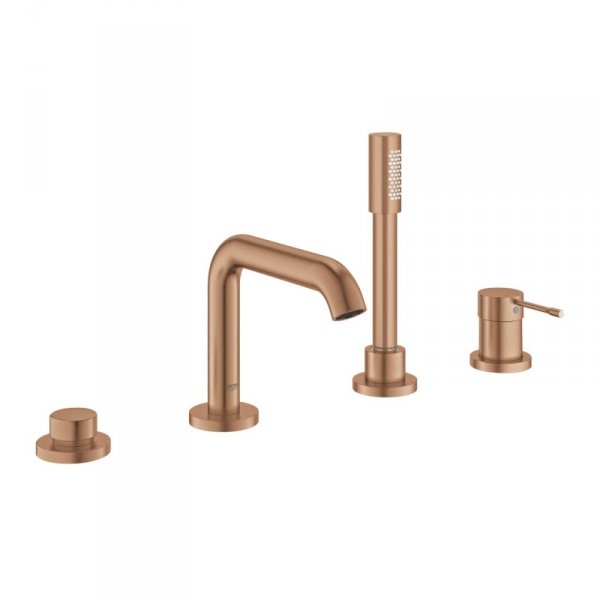 Grohe Essence Bateria nawannowa 4 otworowa brushed warm sunset 25251DL1