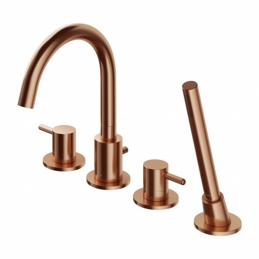 Omnires Y bateria wannowa 4-otworowa miedź szczotkowana Y1232CPB 24H