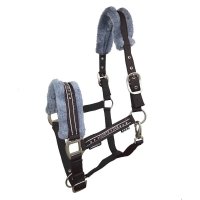 Kantar Horse Star czarny z futrem 