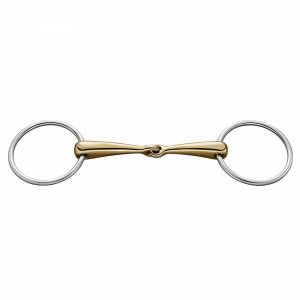 Wędzidło pojedynczo łamane Loose Ring 16mm miedziane