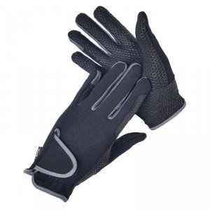 Rękawiczki Bianka dziecięce czarno szare