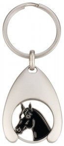 Breloczek Końska Głowa z żetonem do koszyka