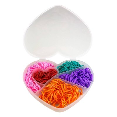 Gumki do grzywy w kształcie serca, kolorowe