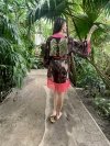 Kimono Brown Snake Gold Angel Fringe