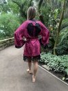Kimono Pink Panther Black Angel Fringe