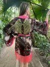 Kimono Brown Snake Gold Angel Fringe