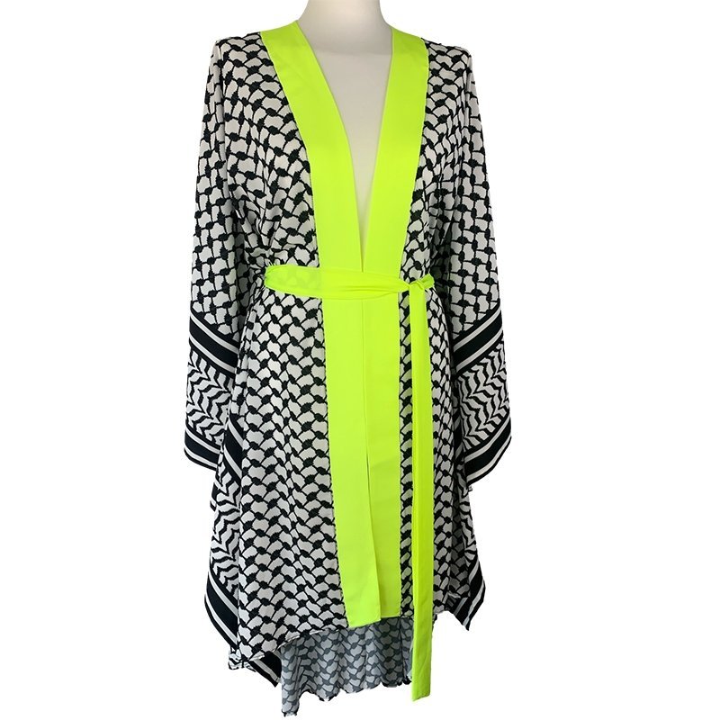 Kimono Checker Black Gold Angel Classic