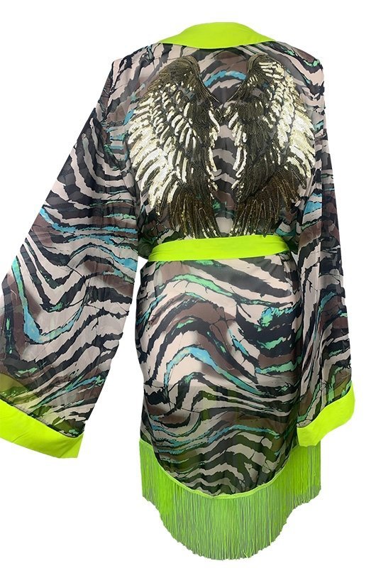 Kimono Jane Gold Angel Fringe