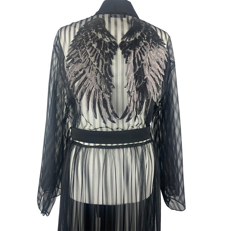 Kimono Stripes Black Angel