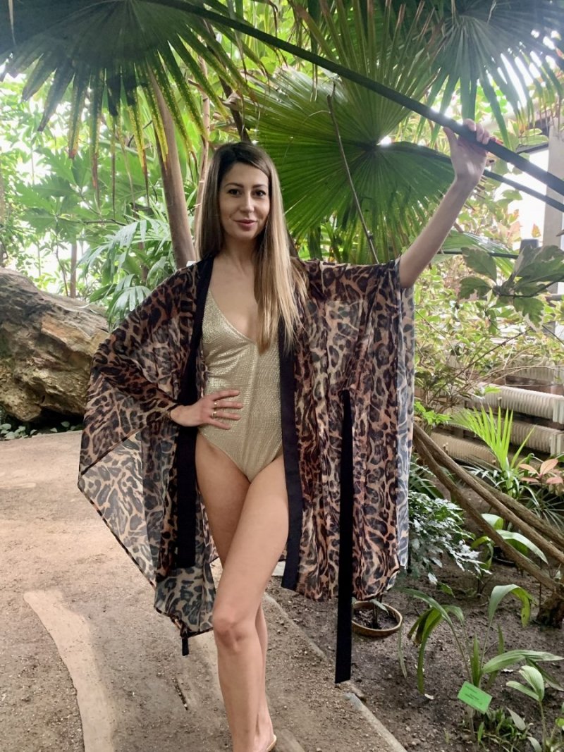 Kimono Safari Gold Skull Short