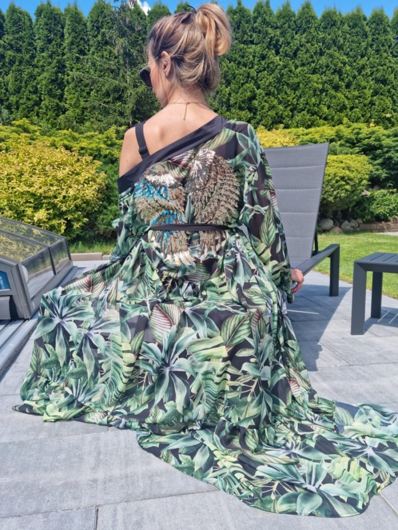 Kimono Palms Black Angel Long