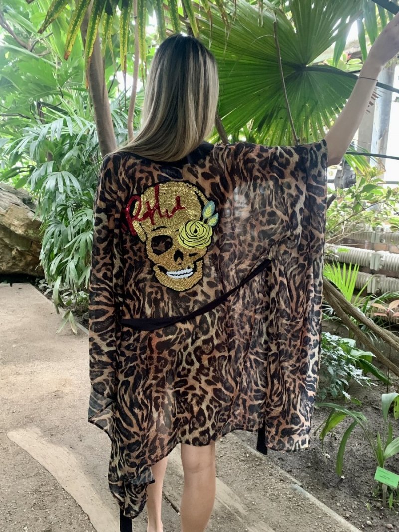 Kimono Safari Gold Skull Short