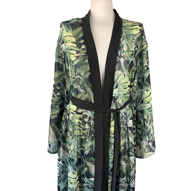 Kimono Palms Black Angel Long