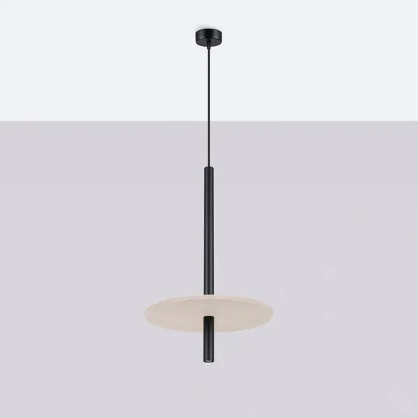 Lampa wisząca FELTRO 1 czarna/beżowa