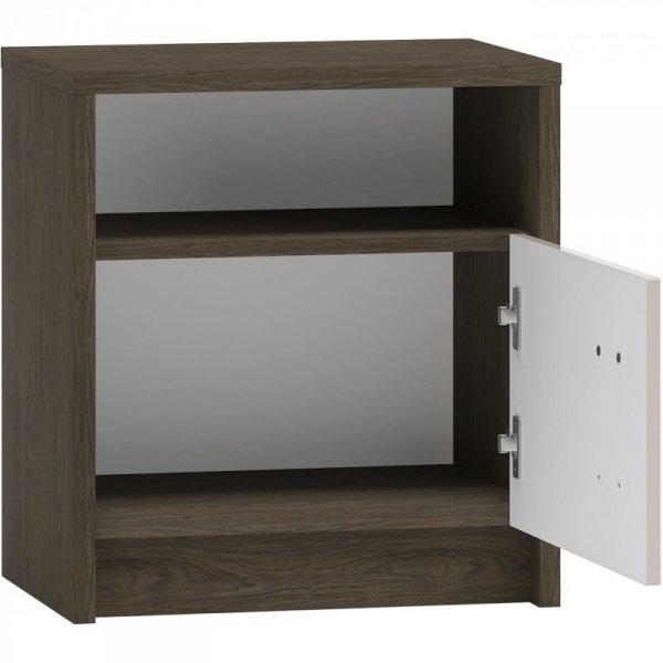 Szafka nocna AVANTI 08 dąb windmill ciemny / kaszmir połysk