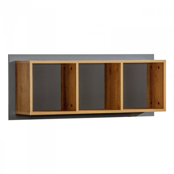 Meble do salonu WERSA 4 antracyt / dąb riviera / biały brylantowy